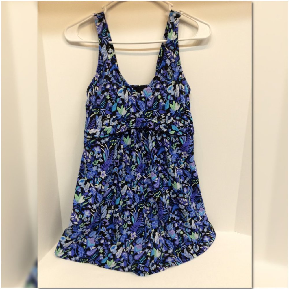 Sz.10 Swimsuit-Romper Fit 4 U  Romper Ruffle Detail A394008 Purple LAST ONE